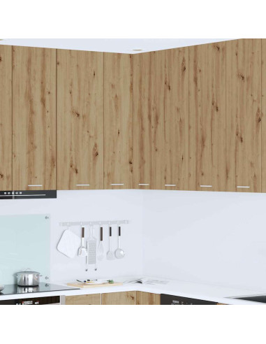 Armadio pensile Riga Rovere Artigiano e Bianco 57 x 57 x 100 cm