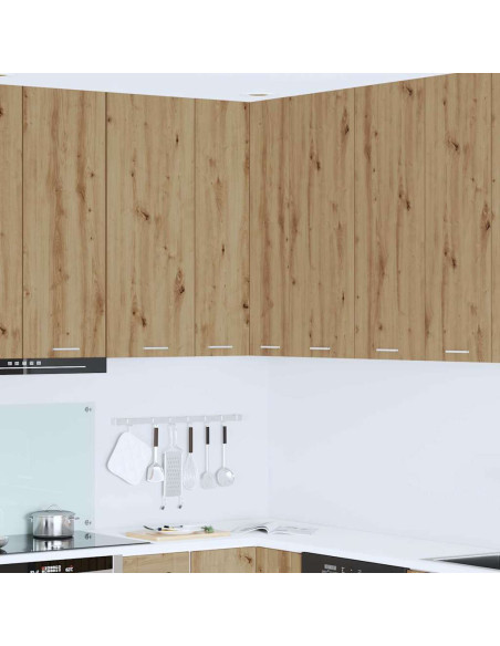 Armadio pensile Riga Rovere Artigiano e Bianco 57 x 57 x 100 cm