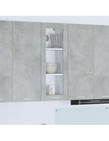 Armadio pensile con porta Riga Grigio cemento 40 x 31 x 100 cm