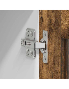 Armadio pensile con porta Riga Rovere fumé 40 x 31 x 100 cm 2