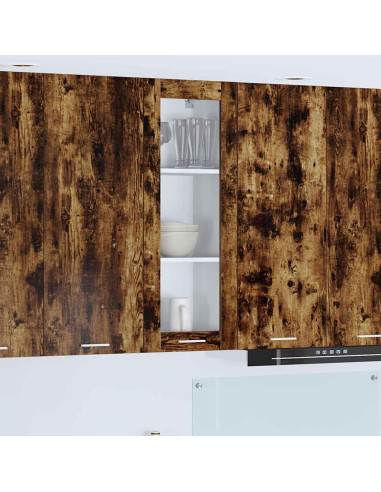 Armadio pensile con porta Riga Rovere fumé 40 x 31 x 100 cm