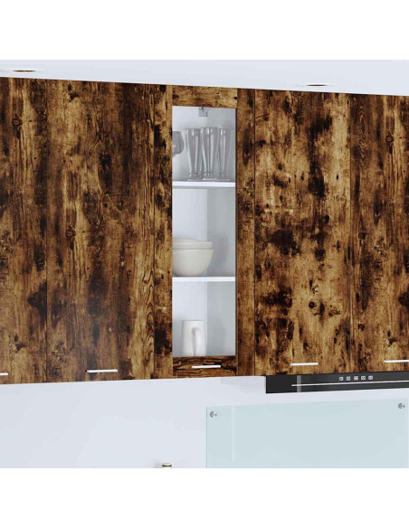 Armadio pensile con porta Riga Rovere fumé 40 x 31 x 100 cm