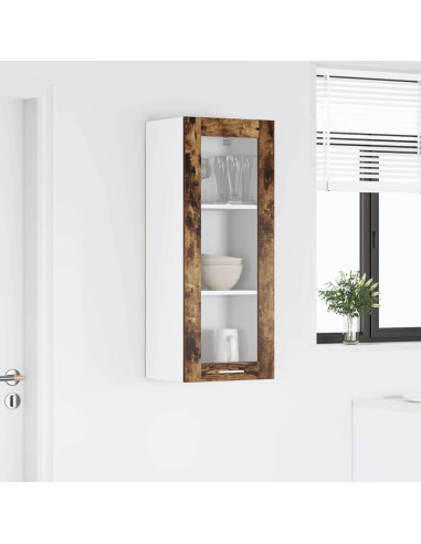 Armadio pensile con porta Riga Rovere fumé 40 x 31 x 100 cm