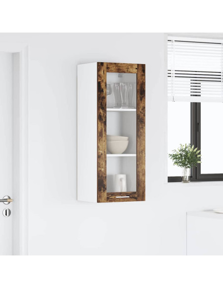 Armadio pensile con porta Riga Rovere fumé 40 x 31 x 100 cm