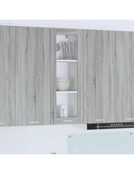 Armadio pensile con porta Riga Grigio Sonoma 40 x 31 x 100 cm