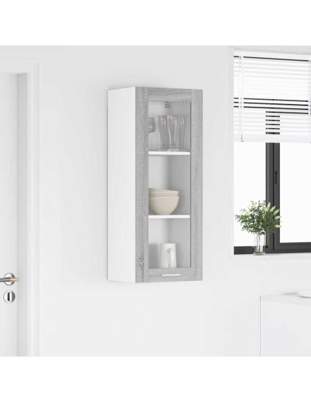 Armadio pensile con porta Riga Grigio Sonoma 40 x 31 x 100 cm