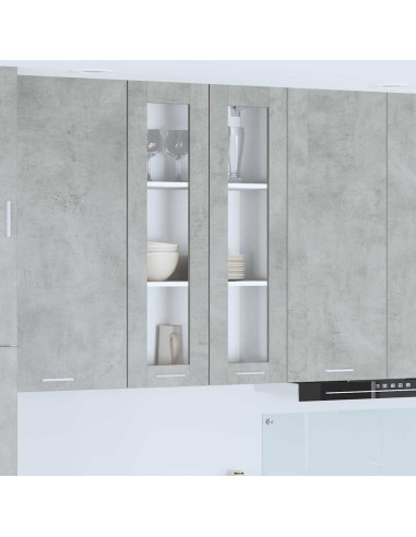 Armadio pensile con porta Riga Grigio cemento 60 x 31 x 100 cm