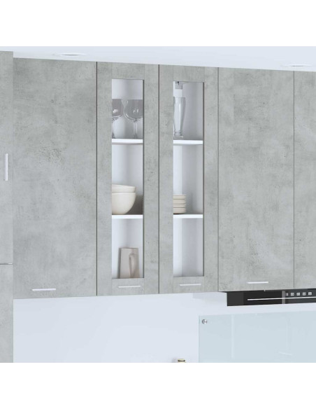 Armadio pensile con porta Riga Grigio cemento 60 x 31 x 100 cm