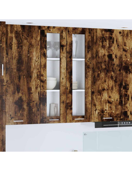 Armadio pensile con porta Riga Rovere fumé 60 x 31 x 100 cm