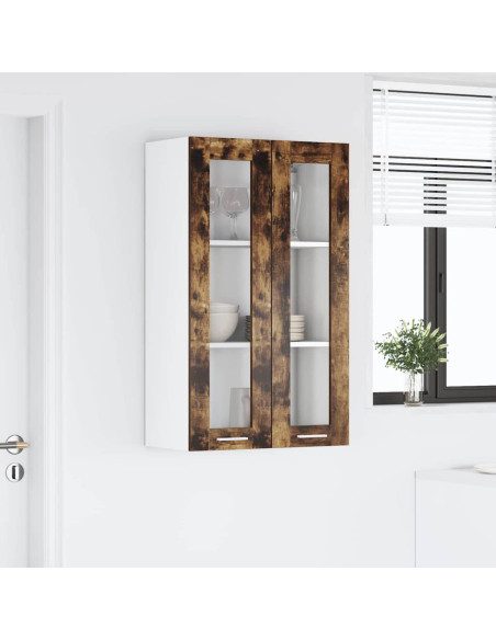 Armadio pensile con porta Riga Rovere fumé 60 x 31 x 100 cm