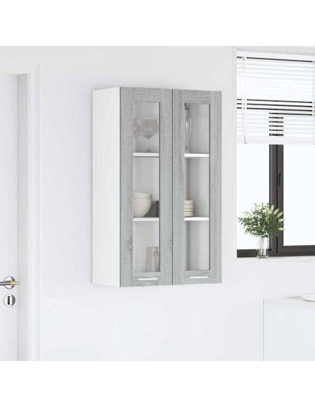 Armadio pensile con porta Riga Grigio Sonoma 60 x 31 x 100 cm