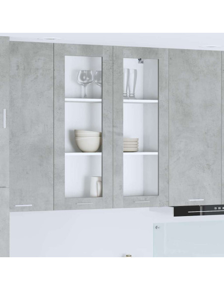 Armadio pensile con porta Riga Grigio cemento 80 x 31 x 100 cm