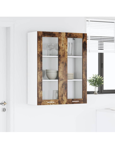 Armadio pensile con porta Riga Rovere fumé 80 x 31 x 100 cm