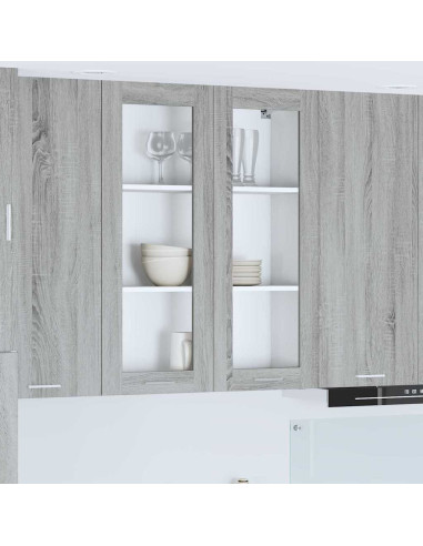 Armadio pensile con porta Riga Grigio Sonoma 80 x 31 x 100 cm
