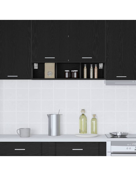 Armadio pensile Riga Rovere Nero 20 x 29,5 x 80 cm