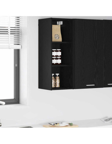 Armadio pensile Riga Rovere Nero 30 x 29,5 x 80 cm