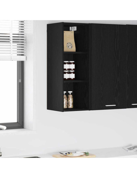 Armadio pensile Riga Rovere Nero 30 x 29,5 x 80 cm