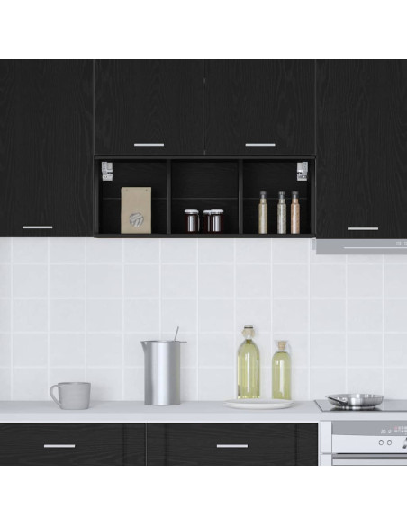 Armadio pensile Riga Rovere Nero 30 x 29,5 x 80 cm