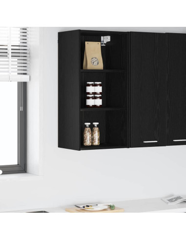 Armadio pensile Riga Rovere Nero 40 x 29,5 x 80 cm