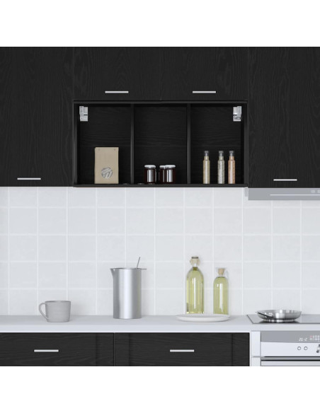 Armadio pensile Riga Rovere Nero 40 x 29,5 x 80 cm