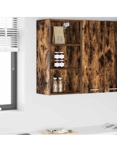 Armadio pensile Riga Rovere fumé 40 x 29,5 x 80 cm