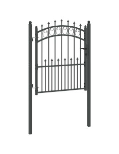 Cancello della recinzione con punte Grigio 125 x 100 cm