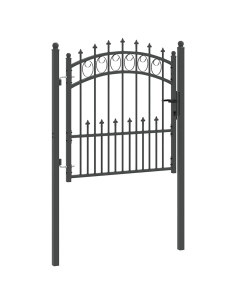 Cancello della recinzione con punte Grigio 100 x 100 cm