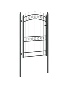Cancello della recinzione con punte Grigio 200 x 100 cm
