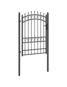 Cancello della recinzione con punte Grigio 170 x 100 cm