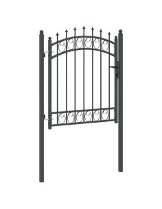 Cancello della recinzione con punte Grigio 125 x 100 cm