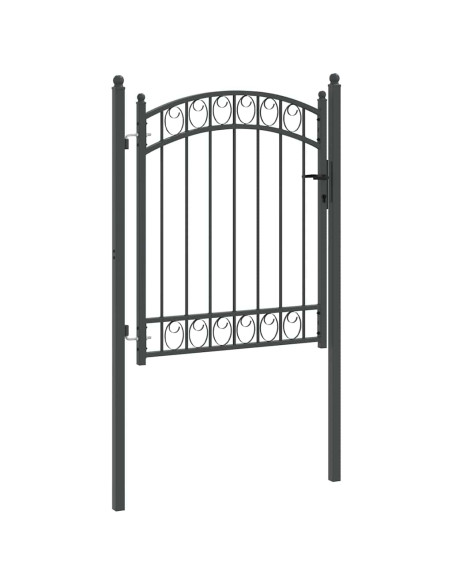 Cancello per recinzione con blocco Grigio 150 x 100 cm