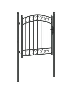 Cancello per recinzione con blocco Grigio 125 x 100 cm