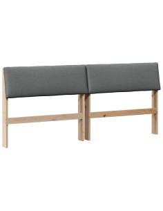 Testiera imbottita Grigio scuro 200 cm Pino massello