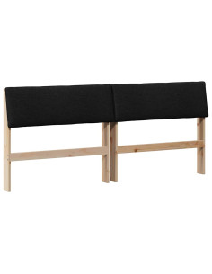 Testiera imbottita Nero 180 cm Pino massello