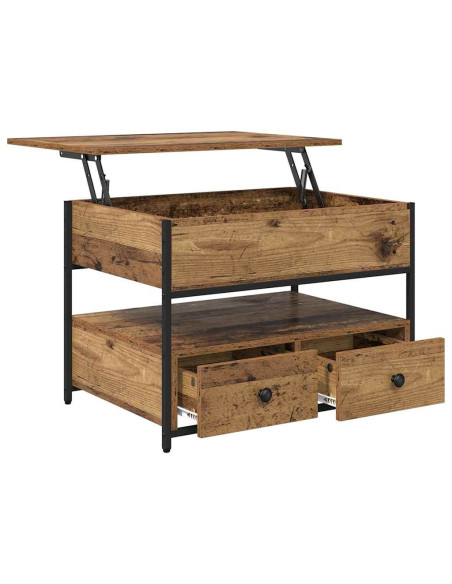 Tavolino da salotto Legno vecchio 70x50x50cm Legno multistrato