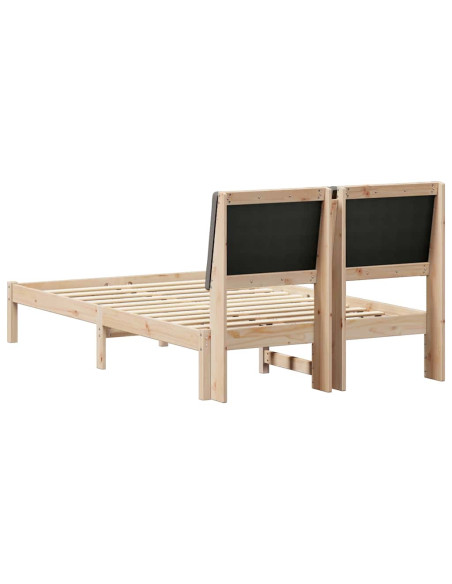 Struttura del Letto con testiera Marrone e taupe 120 x 200 cm