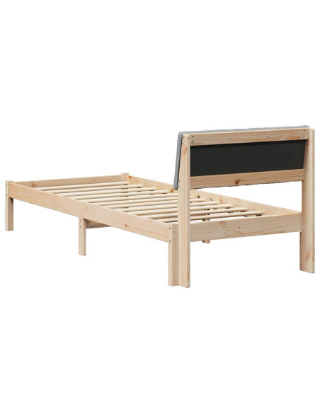 Struttura del Letto Marrone e grigio chiaro 75 x 190 cm