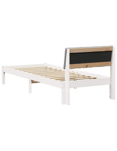 Struttura del Letto Bianco e grigio chiaro 80 x 200 cm