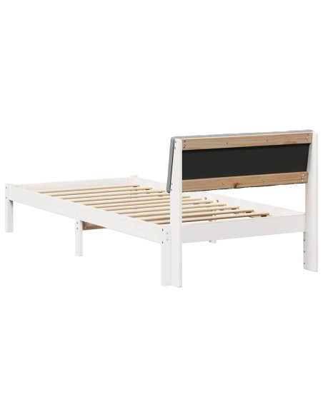 Struttura del Letto Bianco e grigio chiaro 90 x 200 cm