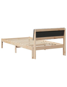 Struttura del Letto con testiera Marrone e taupe 100 x 200 cm