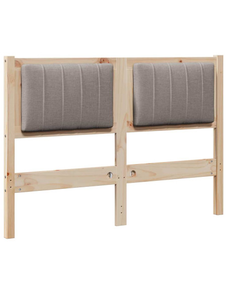 Testiera imbottita con testiera Marrone 120 cm Pino massello