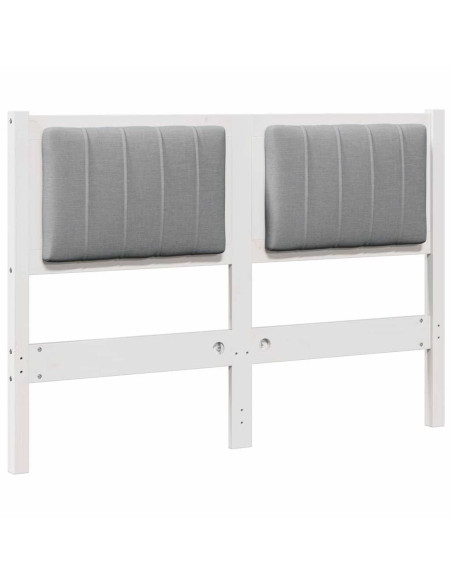 Testiera imbottita con testiera Bianco 120 cm Pino massello