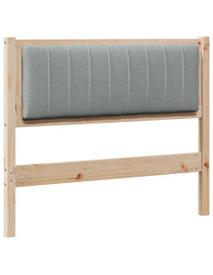 Testiera imbottita Grigio chiaro 100 cm Pino massello
