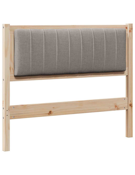 Testiera imbottita con testiera Marrone 100 cm Pino massello