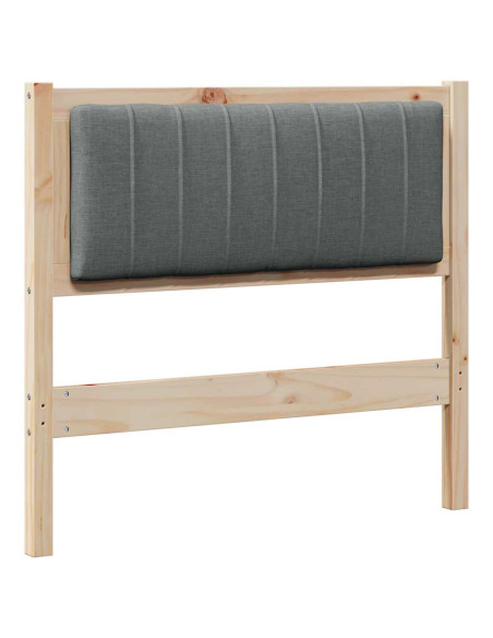 Testiera imbottita con testiera Marrone 90 cm Pino massello