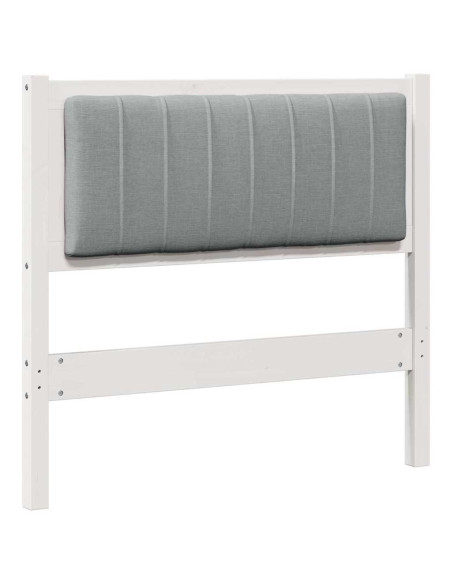 Testiera imbottita con testiera Bianco 90 cm Pino massello