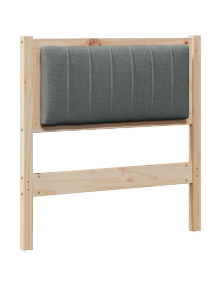 Testiera imbottita con testiera Marrone 80 cm Pino massello