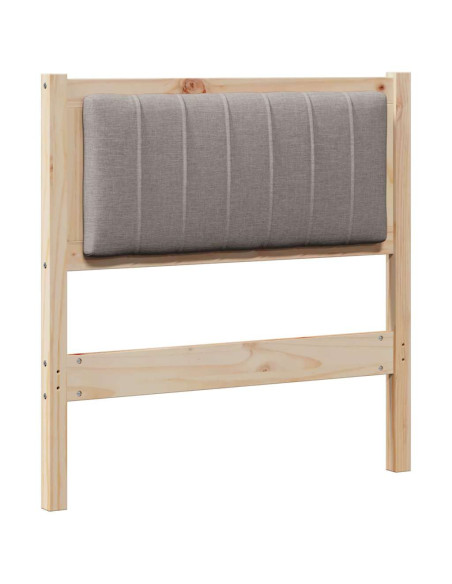 Testiera imbottita con testiera Marrone 80 cm Pino massello