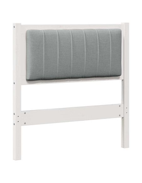 Testiera imbottita con testiera Bianco 75 cm Pino massello