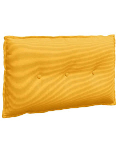 Cuscino per Schiena Giallo Chiaro 80 x 50 cm Tessuto in Cords
